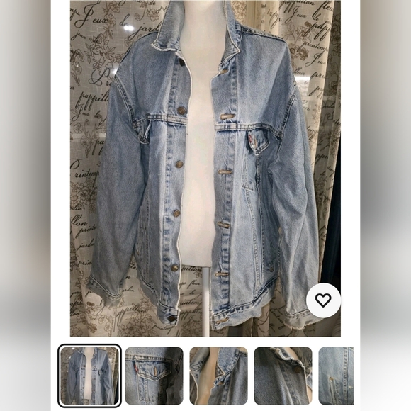 Vintage Levi Denim Jacket XL Red LABEL - Picture 1 of 12